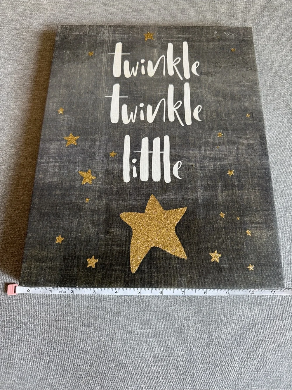 Cloud Island Twinkle Twinkle Little Nursery Wall Art - Black & Gold